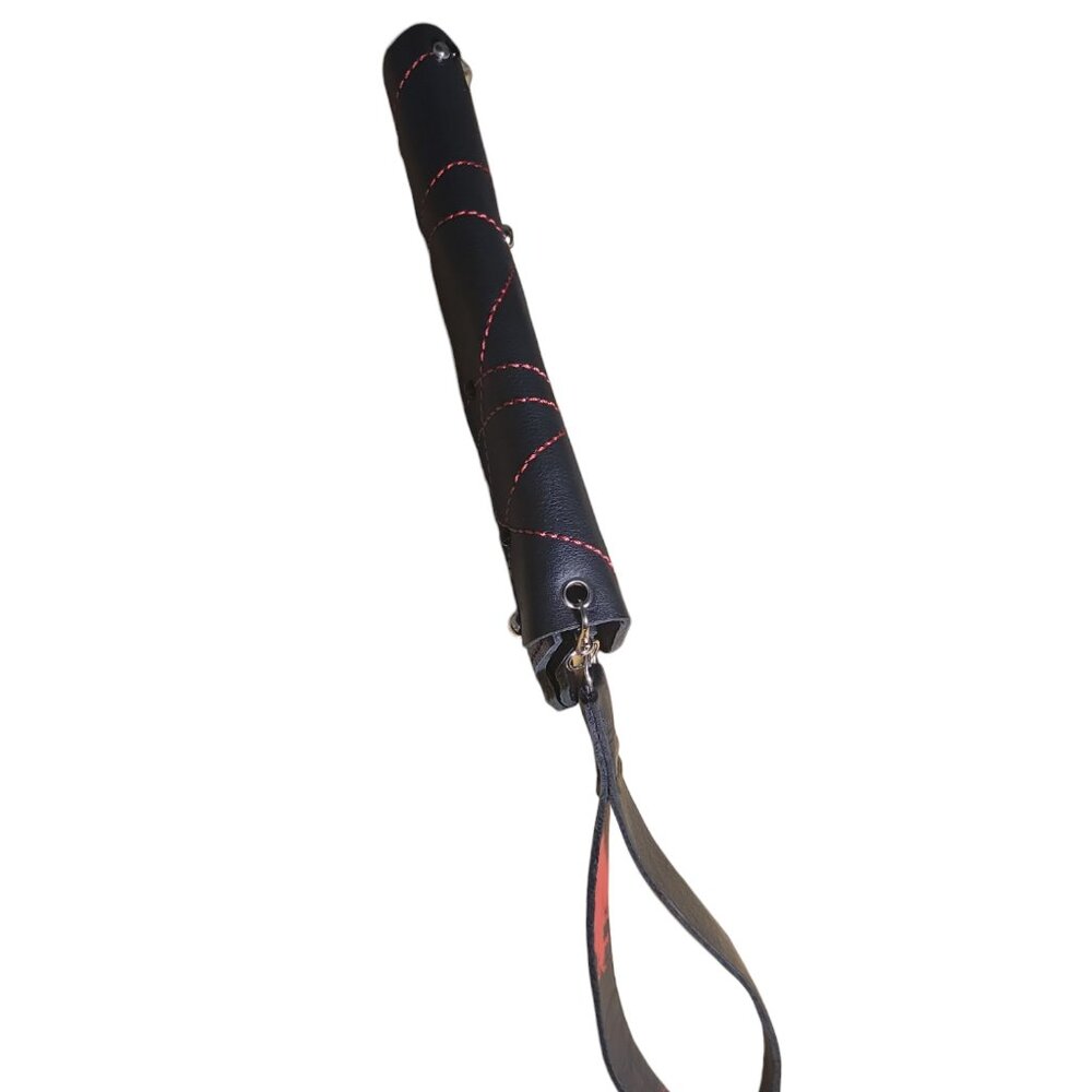 Handcrafted Genuine Leather Retro Black and Red Ladies wristlet/long wal… - Picture 3 of 5